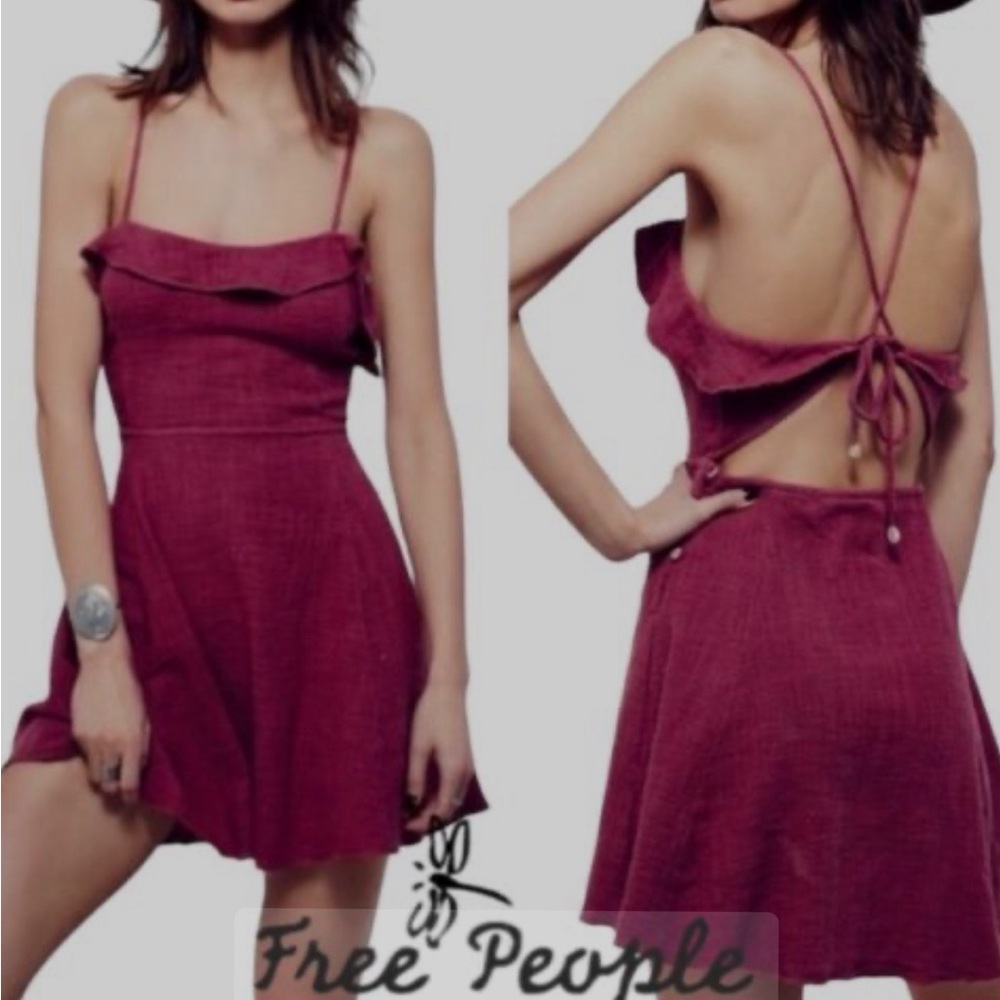 Free People More Than A Gauze Mini Dress in Blue